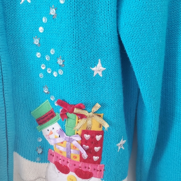 Vintage Heirloom Collectibles Snowman Cardigan - Picture 6 of 9